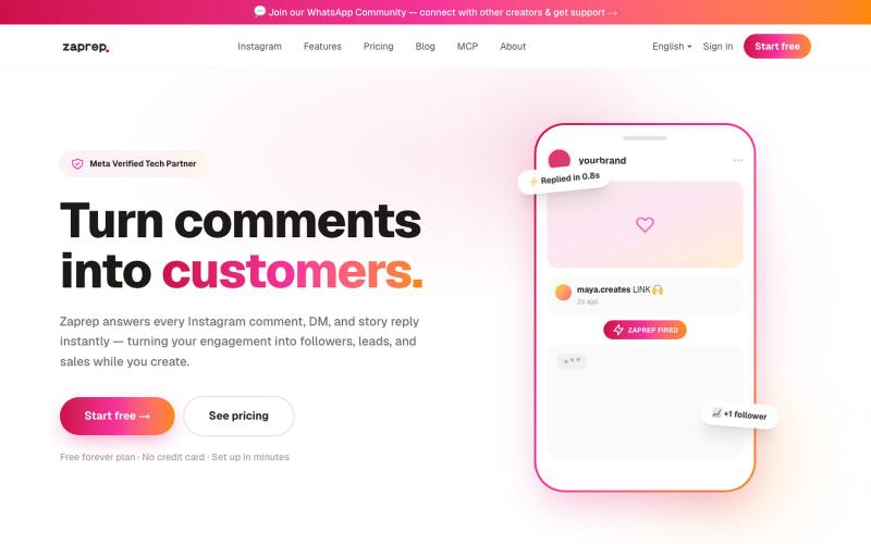 Zaprep — Instagram Automation for Creators & Brands | Zaprep — screenshot