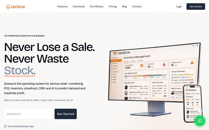 Zeneva - Advanced Inventory Management & Global POS Operating System — screenshot