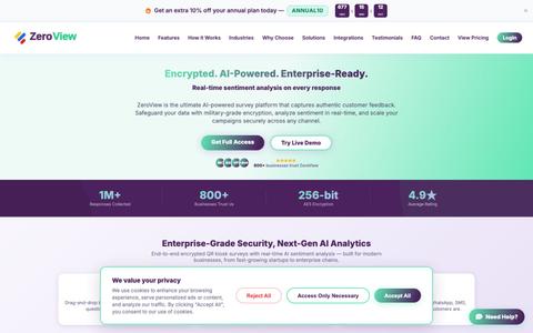 The Most Secure Survey Builder — screenshot