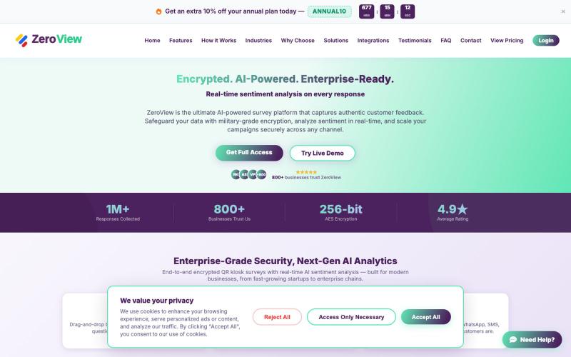 The Most Secure Survey Builder — screenshot