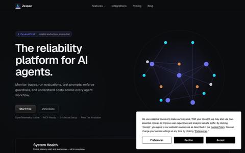 AI Agent Reliability Platform | Zespan — screenshot
