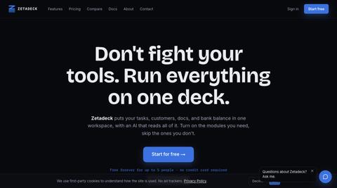 Zetadeck | Build the platform your business runs on · Zetadeck — screenshot