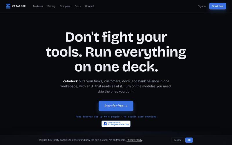 Zetadeck | Build the platform your business runs on · Zetadeck — screenshot