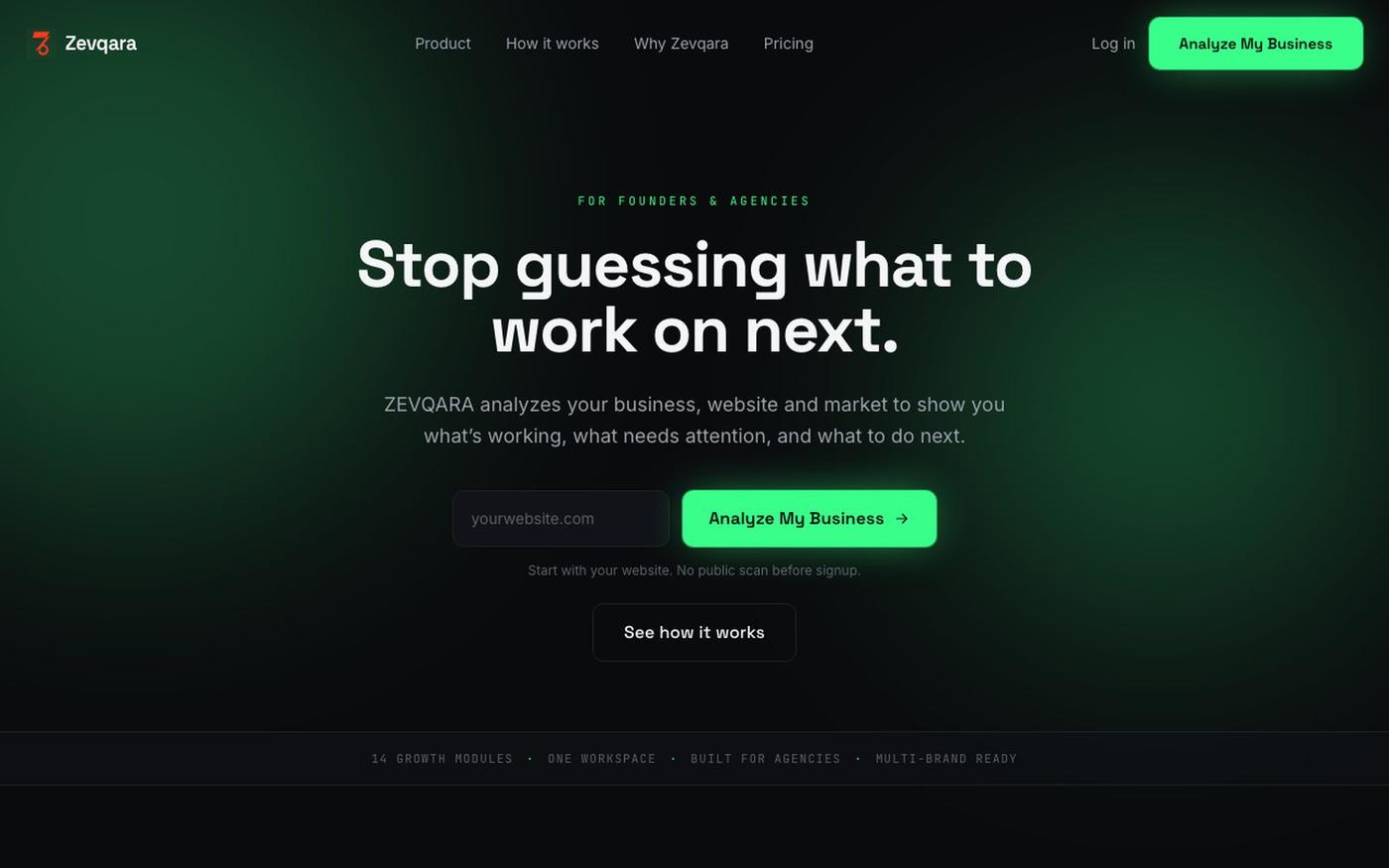 Zevqara — Stop guessing what to work on next — screenshot