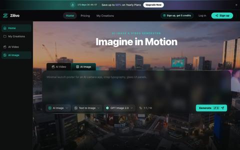 Zilivo AI - Professional Image & Video Creation Platform — screenshot
