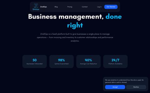 ZindOps - Business Management & Real-Time Live Support Platform — screenshot