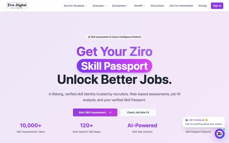 Ziro Digital — Build an AI-Proof Career — screenshot