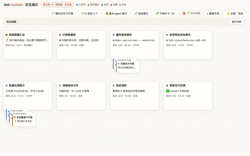 dsh-kanban 交互演示 · 修正版 v3 — screenshot
