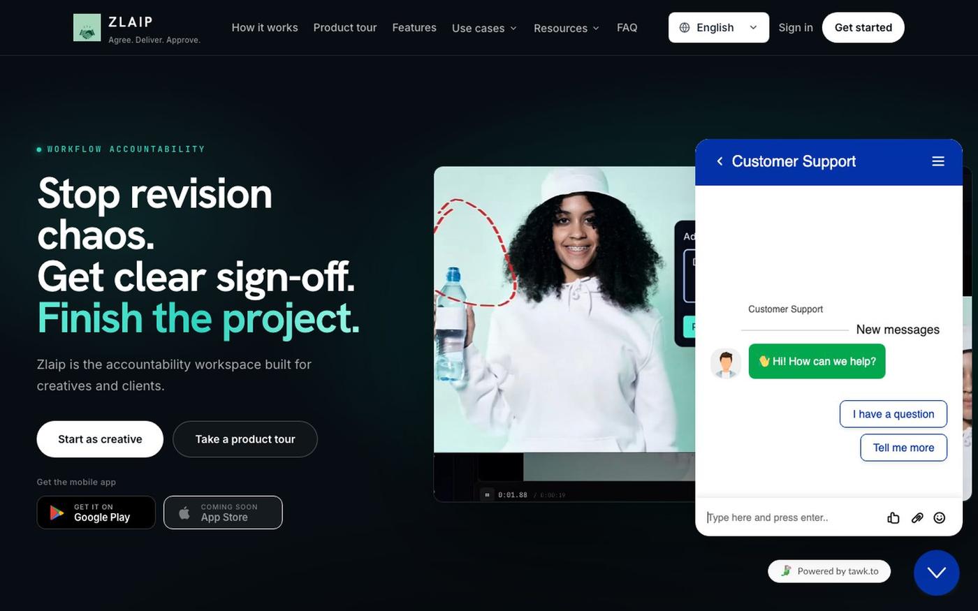Zlaip: Client Approval & Milestone Payment — screenshot