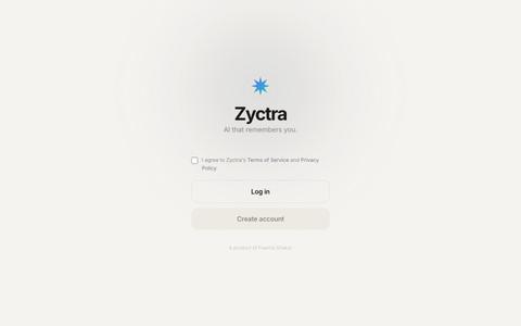 Zyctra — AI that remembers you — screenshot